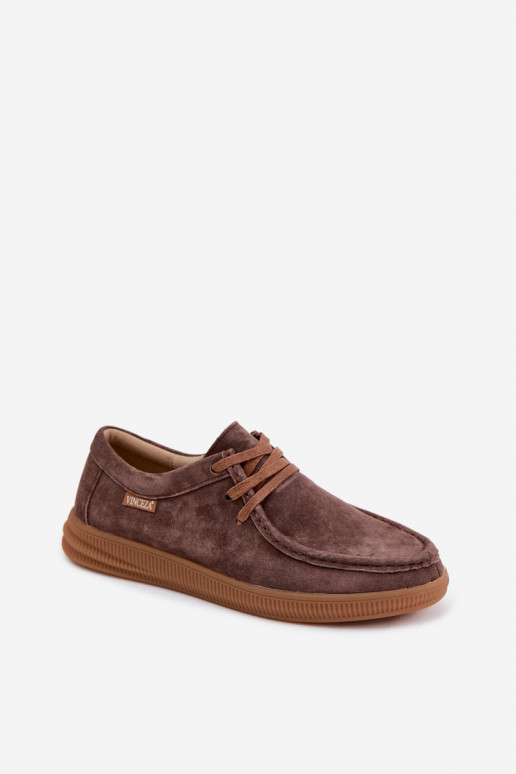 Zapatos de ante sintético marrones Vinceza 95391