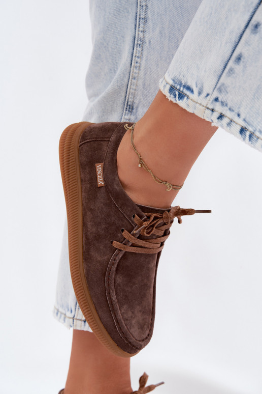 Zapatos de ante sintético marrones Vinceza 95391