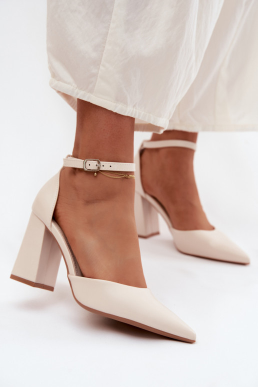 Zapatos con taconesImitacji Skóry color marfil Selvra