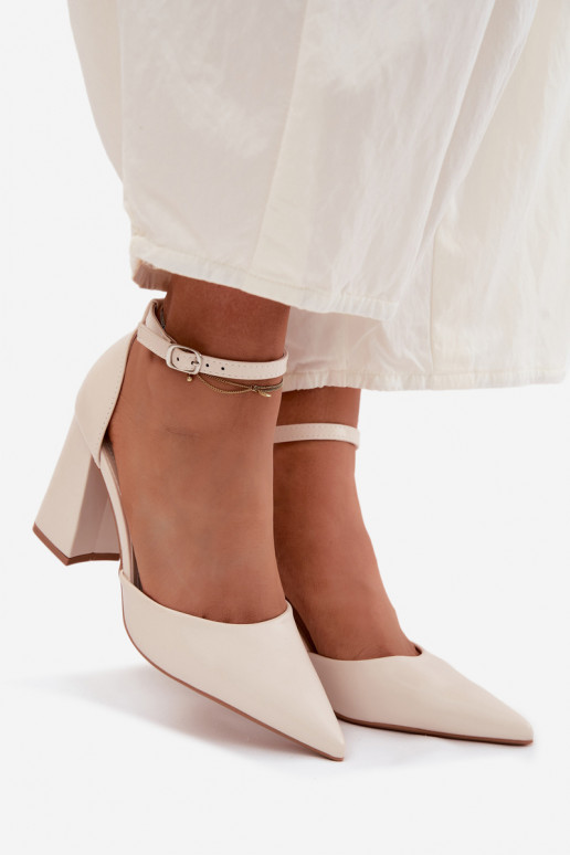 Zapatos con taconesImitacji Skóry color marfil Selvra