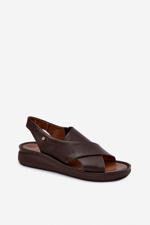 Sandalias para mujer Zazoo 40392 en color chocolate
