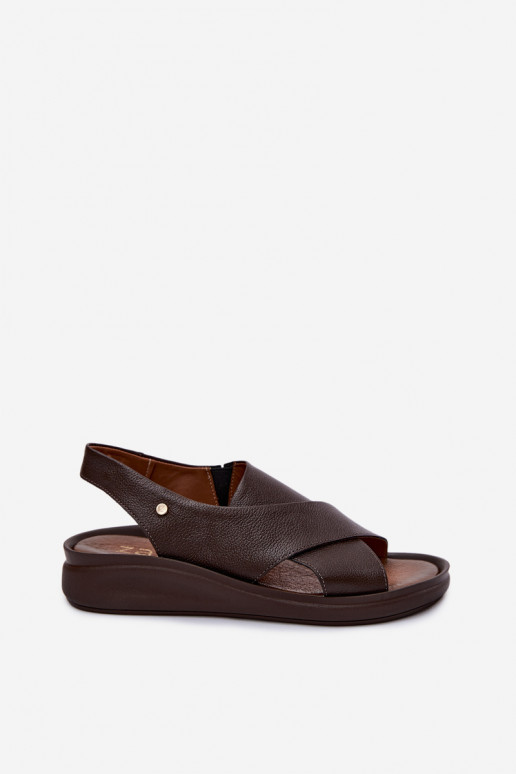 Sandalias para mujer Zazoo 40392 en color chocolate