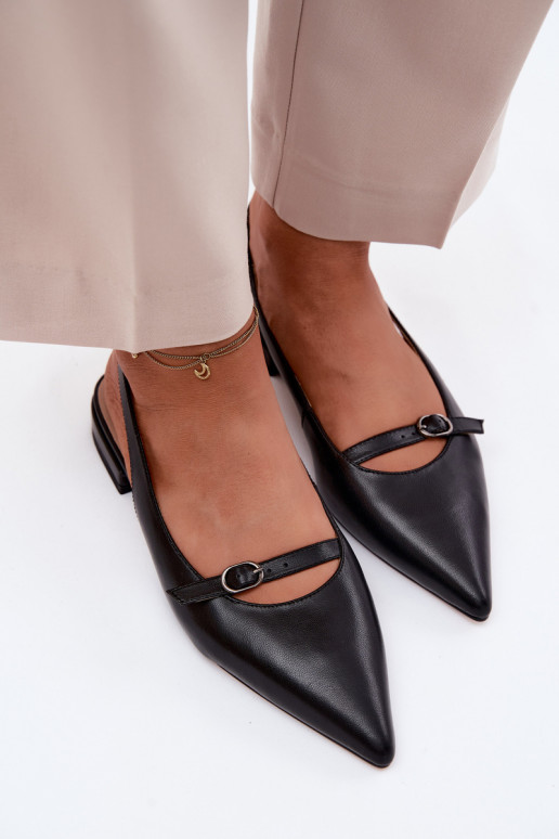 Sandalias de mujer con tacones anchos Tai turiciejka K7449-01 negro