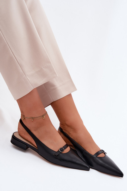 Sandalias de mujer con tacones anchos Tiene queciejka K7449-01 de color negro