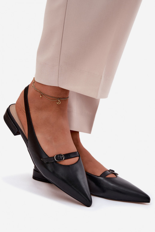 Sandalias de mujer con tacones anchos Tiene queciejka K7449-01 de color negro