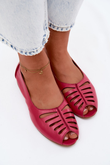 Bailarinas caladasActivadoturalnej Skóry Tiene queciejka P7541-15 color rosa