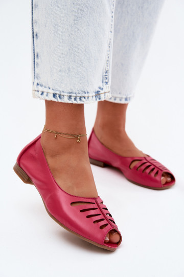 Bailarinas caladasActivadoturalnej Skóry Tiene queciejka P7541-15 color rosa 2