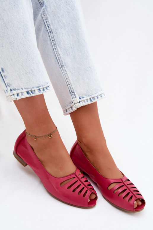 Bailarinas caladasActivadoturalnej Skóry Tiene queciejka P7541-15 color rosa