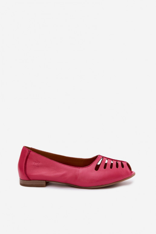Bailarinas caladas de cuero sintético Tai turiciejka P7541-15 rosas