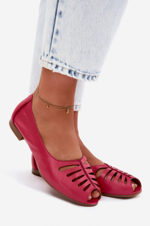 Bailarinas caladas de cuero sintético Tai turiciejka P7541-15 rosas