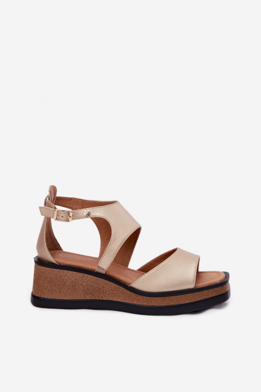 Sandalias de plataforma Tai turiciejka K7471-26 doradas
