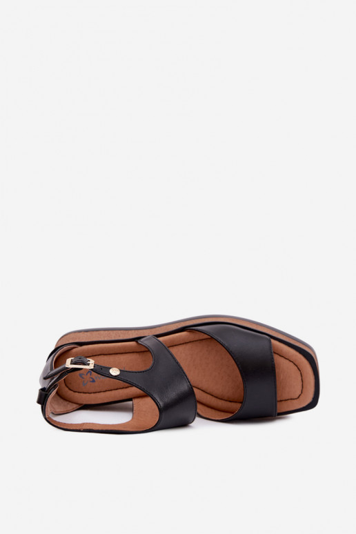 Sandalias de plataforma Tai turiciejka K7471-01 negras