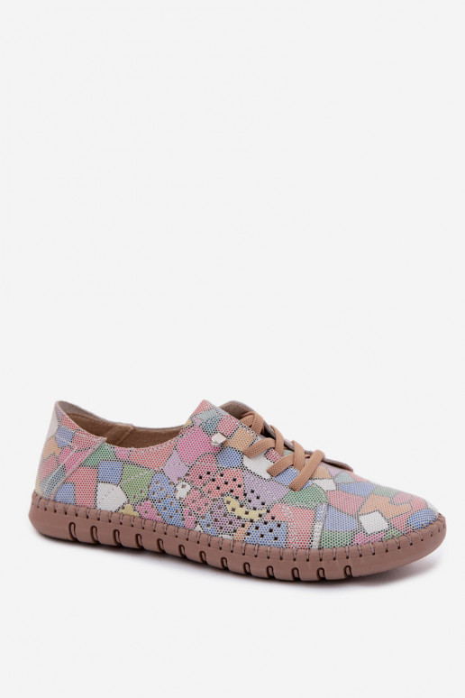 Zapatos estampados con elementos calados de ante sintético en varios colores Belessa