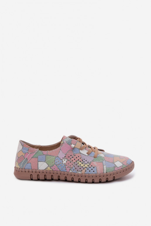 Zapatos estampados con elementos calados de ante sintético en varios colores Belessa