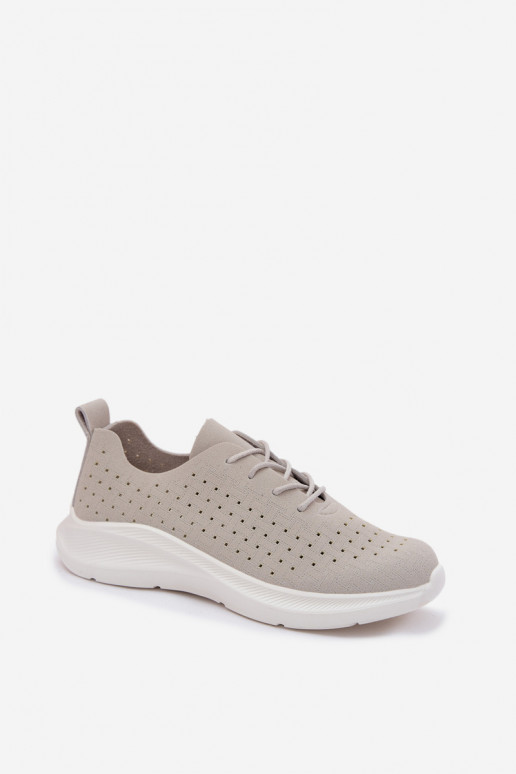 Zapatos deportivos de mujer con cordones en color gris Heressa