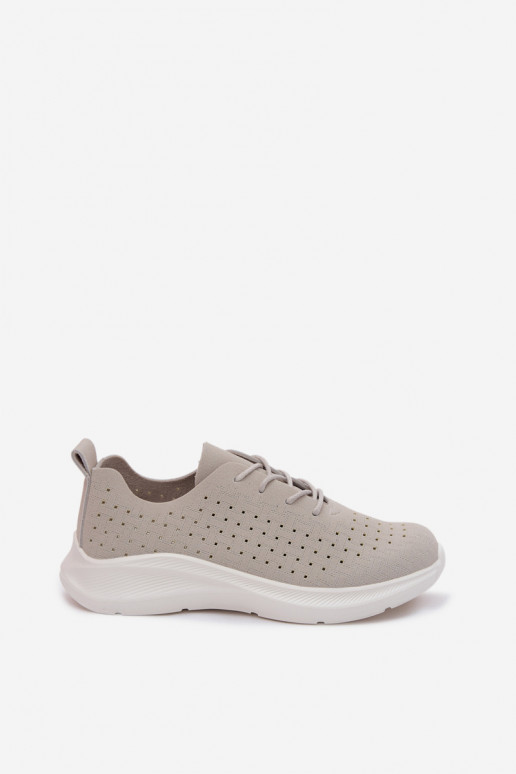 Zapatos deportivos de mujer con cordones en color gris Heressa