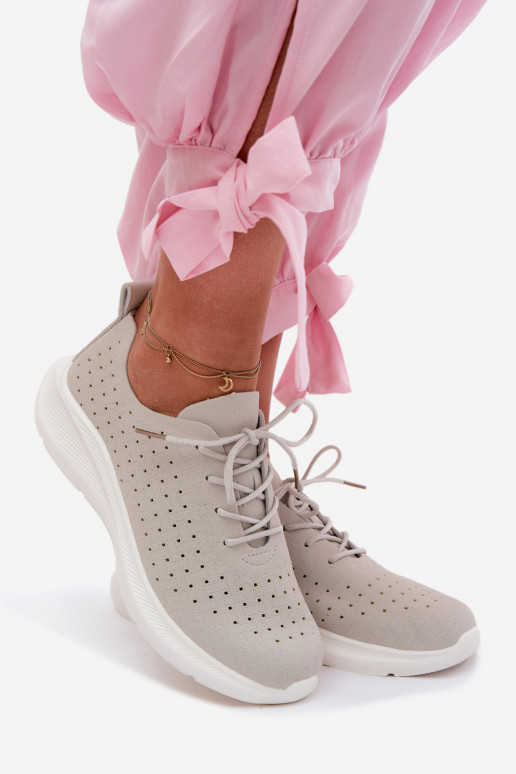 Zapatos deportivos de mujer con cordones en color gris Heressa