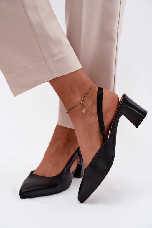 Sandalias de mujer con tacones Sergio Leone SK472 de color negro