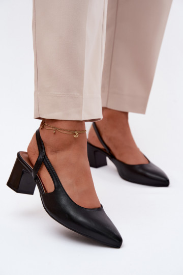 Sandalias de mujer con tacones Sergio Leone SK472 de color negro 2