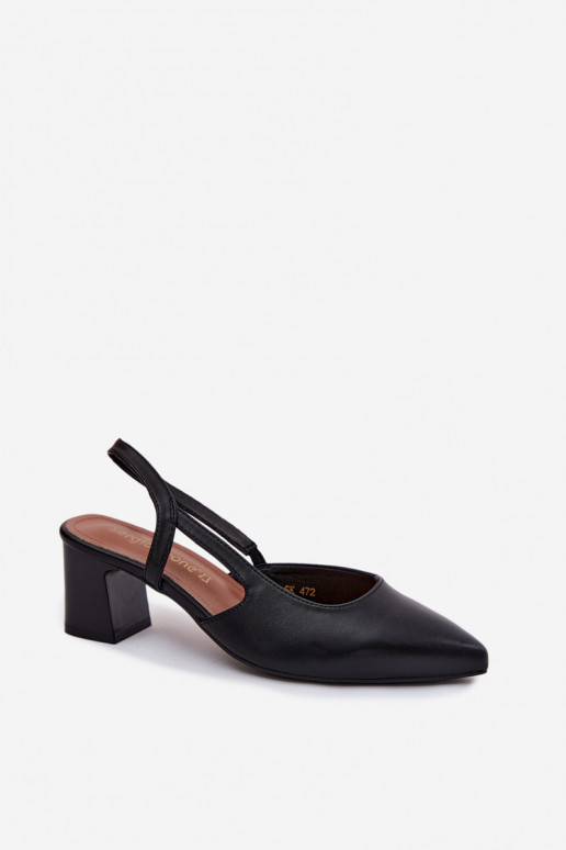 Sandalias de mujer con tacones Sergio Leone SK472 de color negro