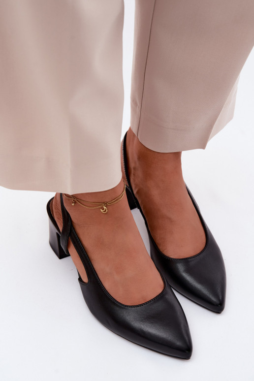 Sandalias de mujer con tacones Sergio Leone SK472 de color negro