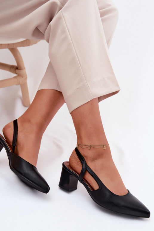 Sandalias de mujer con tacones Sergio Leone SK472 de color negro