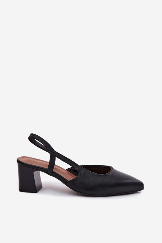 Sandalias de mujer con tacones Sergio Leone SK472 de color negro