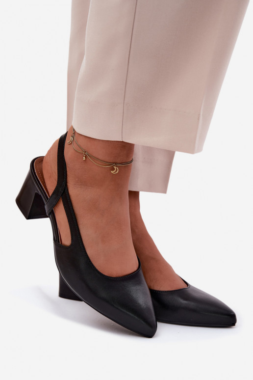 Sandalias de mujer con tacones Sergio Leone SK472 de color negro