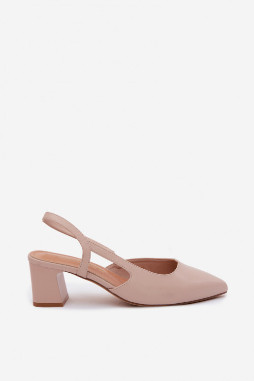 Sandalias de tacón para mujer Sergio Leone SK472 en color rosa crema