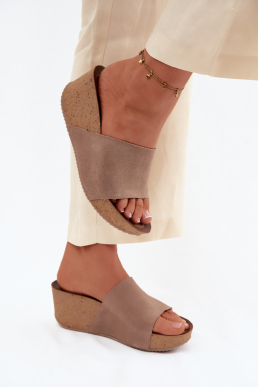 Zazoo 40311 Zapatillas de ante para mujer. Activado KorkoAym Koturnie beige