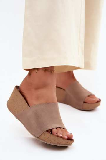 Zazoo 40311 Zapatillas de ante para mujer. Activado KorkoAym Koturnie beige 2
