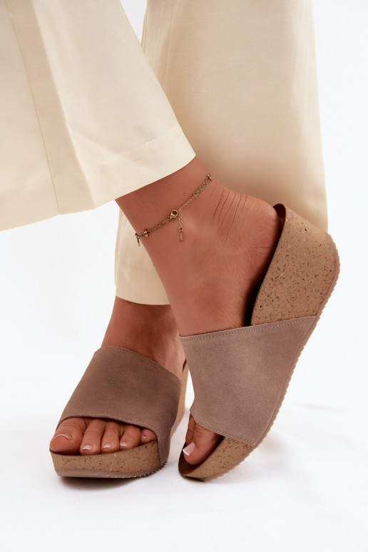 Zazoo 40311 Zapatillas de ante para mujer. Activado KorkoAym Koturnie beige