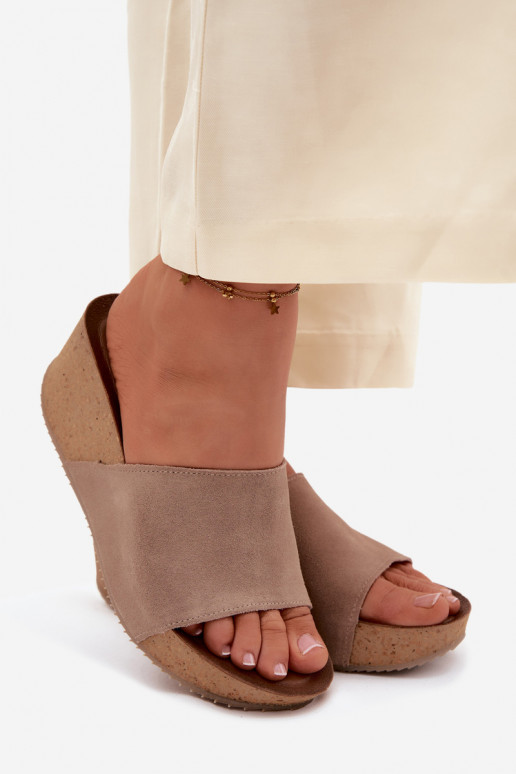 Zazoo 40311 Zapatillas de ante para mujer. Activado KorkoAym Koturnie beige