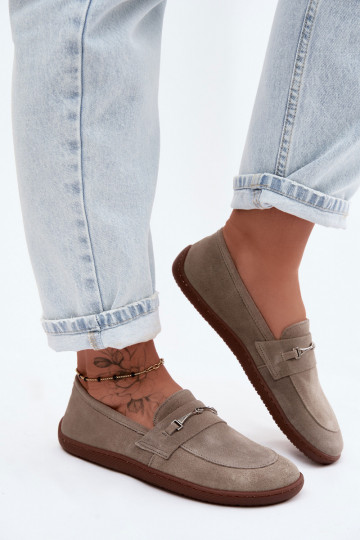 Mocasines Barefoot de gamuza Zazoo 322 color capuchino 2