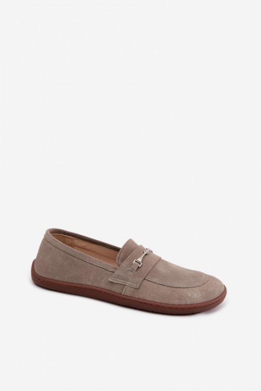 Mocasines de ante color capuchino Barefoot Zazoo 322