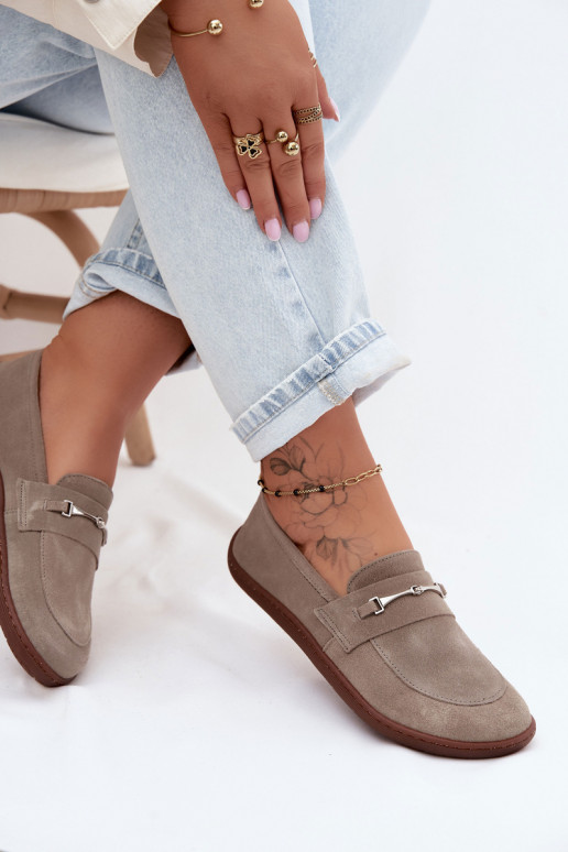 Mocasines de ante color capuchino Barefoot Zazoo 322