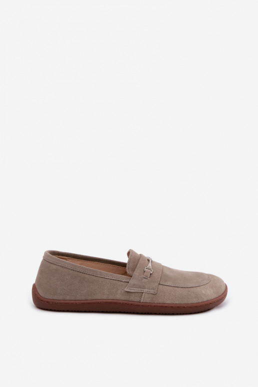 Mocasines de ante color capuchino Barefoot Zazoo 322