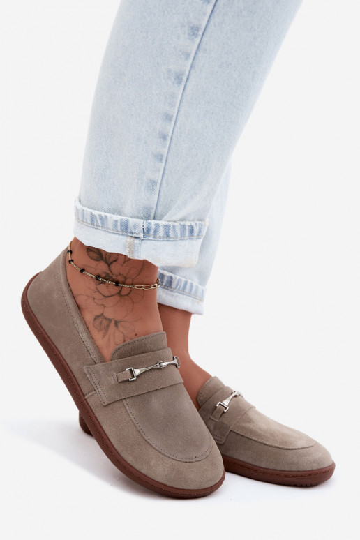 Mocasines Barefoot de gamuza Zazoo 322 color capuchino