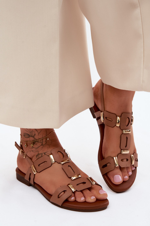 Sandalias planas marrones para mujer S.Barski