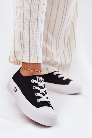Zapatos casuales con plataforma en negro