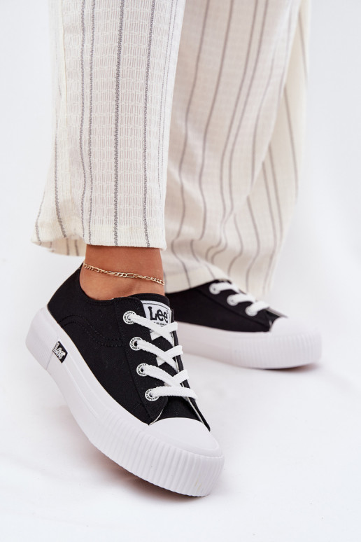Zapatos casuales con plataforma en negro