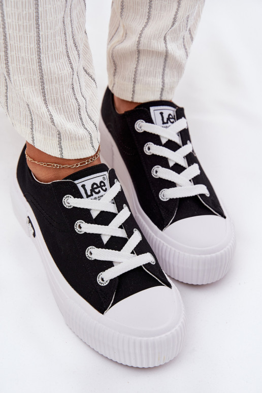 Zapatos casuales con plataforma en negro