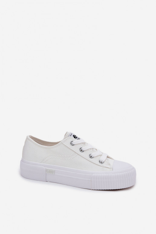Zapatos casuales con plataforma en blanco