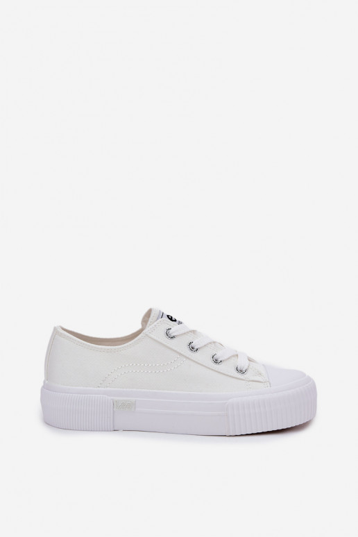 Zapatos casuales con plataforma en blanco