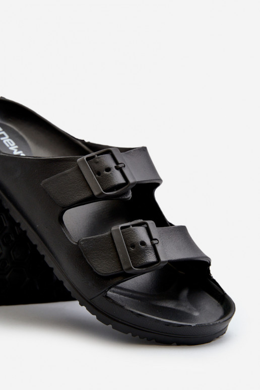 Zapatillas para los hombres  Zapatillas ligeras con hebillas de color negro Avatara