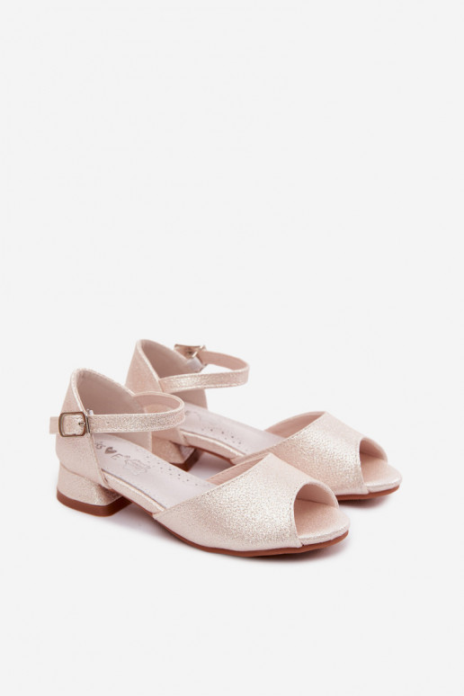 Sandalias brillantes Infantil beige Pebble