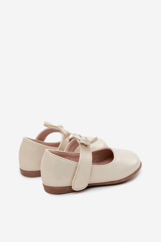 bailarinas Infantil con sujetadores adhesivos con cintas beige Drippy
