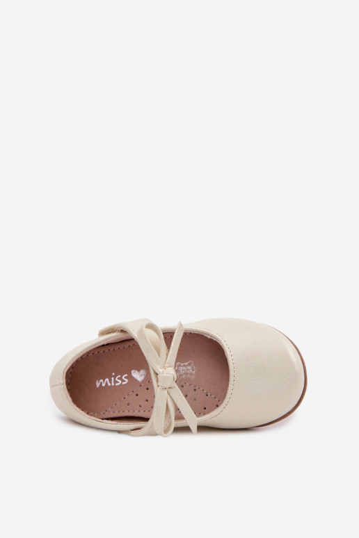 bailarinas Infantil con sujetadores adhesivos con cintas beige Drippy