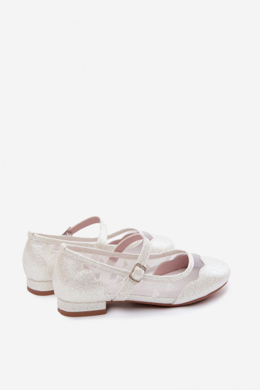 bailarinas brillantes Dla DzieAczynek red con corazones el color blanco Binky