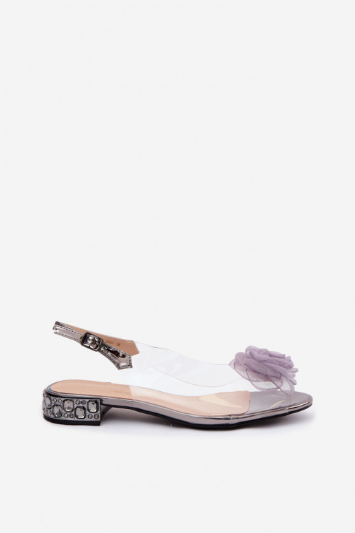 Sandalias de mujer Ver a través deRosa D&A MR61-9003 color gris